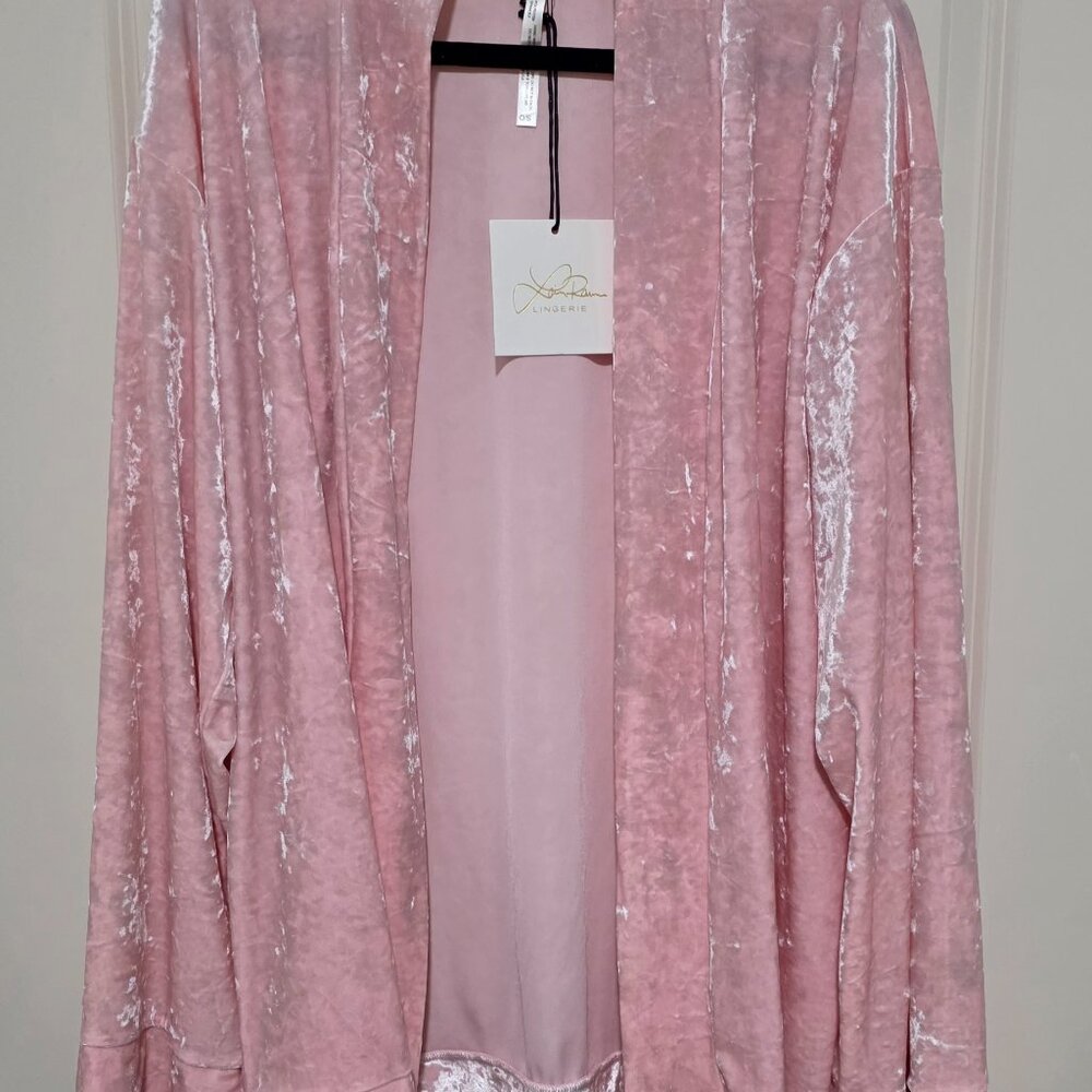 Pink Velvet Baby Boxer Robe (Robe Only) in Strawberry Ice Cream - Picture 6 of 9